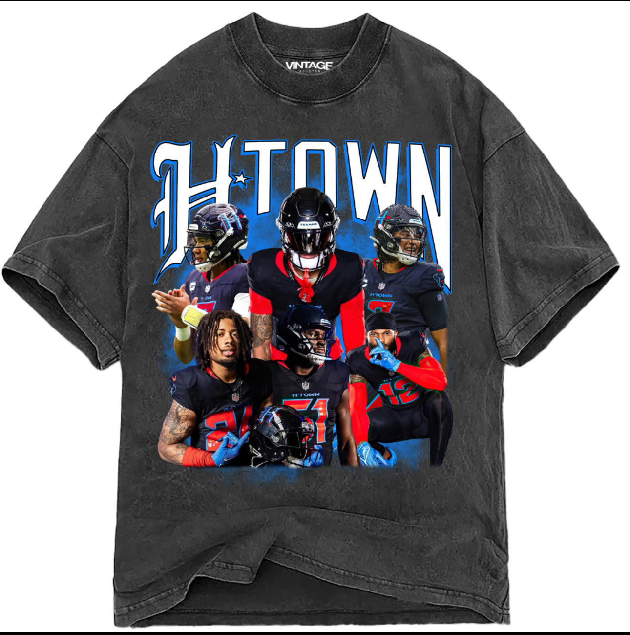 H-Town Blue Texans Graphic T-Shirt