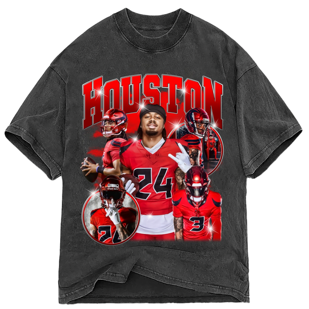 Battle Red Texans Graphic T-Shirt