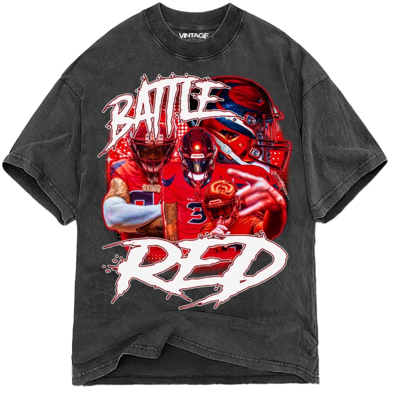 Texans Battle Red T-Shirt - VINTAGE HOUSTON